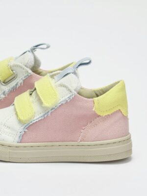 Scarpa sneakers primi passi in cotone per bambini - adatte per bambini - Paleari cotone rosa
