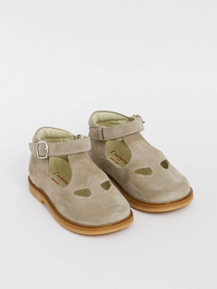 Scarpe con gli occhietti Barberini in pelle scamosciate marroni