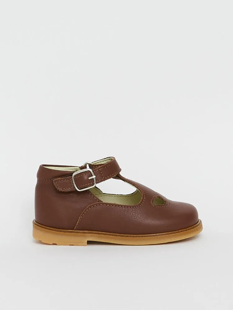 Scarpe occhietti bambino pelle marrone Orlando