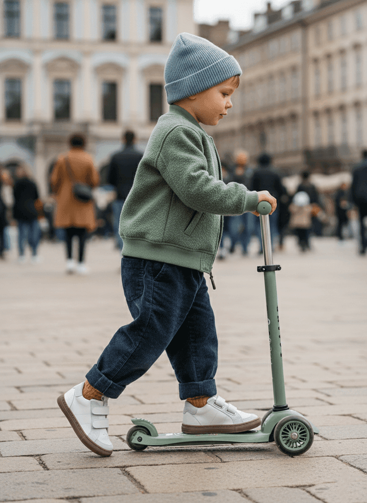 Scarpe per bimbi con strappo Paleari in pelle nappa bianca e dettagli grigi vista laterale