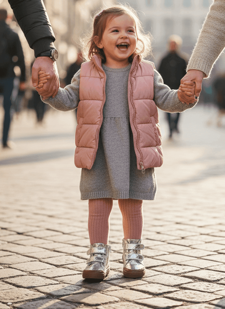 Stivaletto invernale strappo bambina argento Barberini