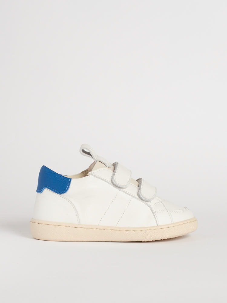 Le migliori scarpe primi passi bambino modello Paleari in pelle bianca e azzurra taglia grande