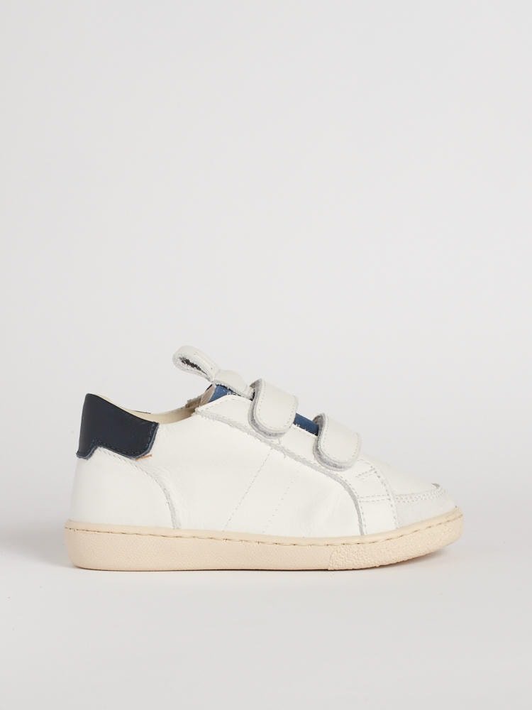 Scarpa primi passi in pelle blu modello Paleari Barberini vista laterale grande