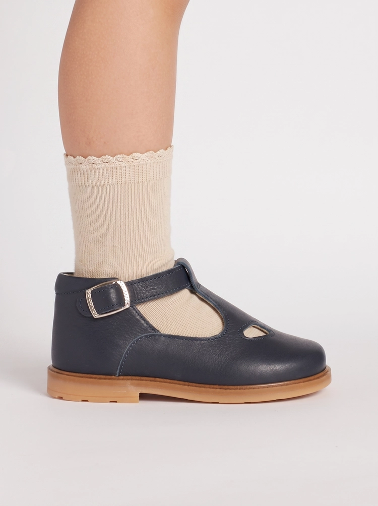 Orlando occhietti pelle blu navy