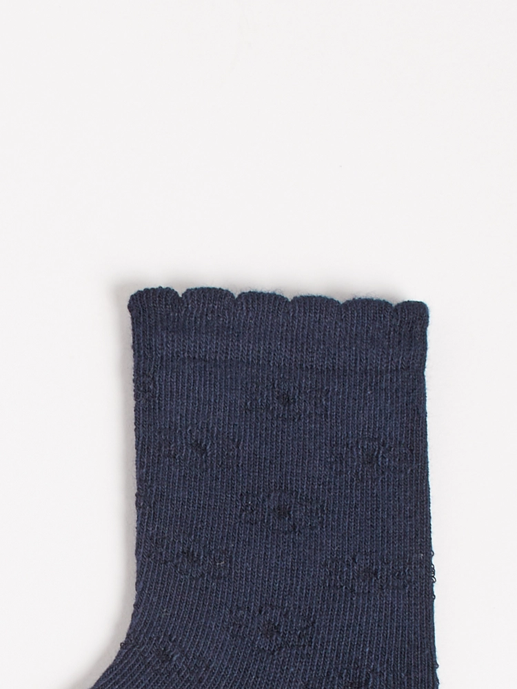 Calze cotone merletto traforate blu