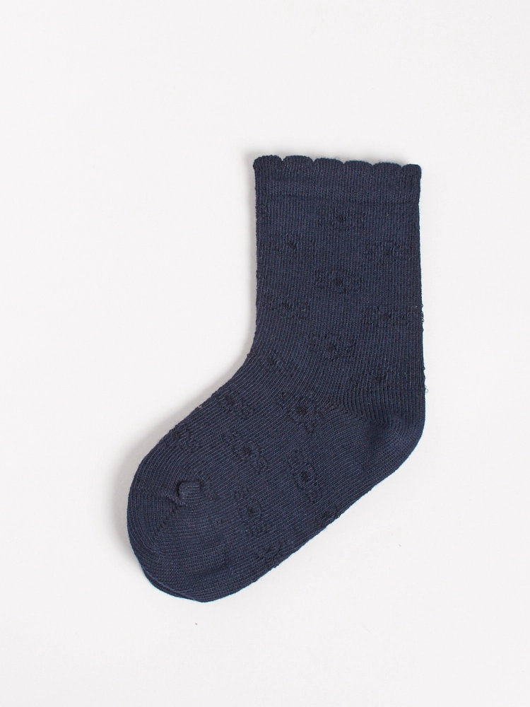 Calze cotone merletto traforate blu