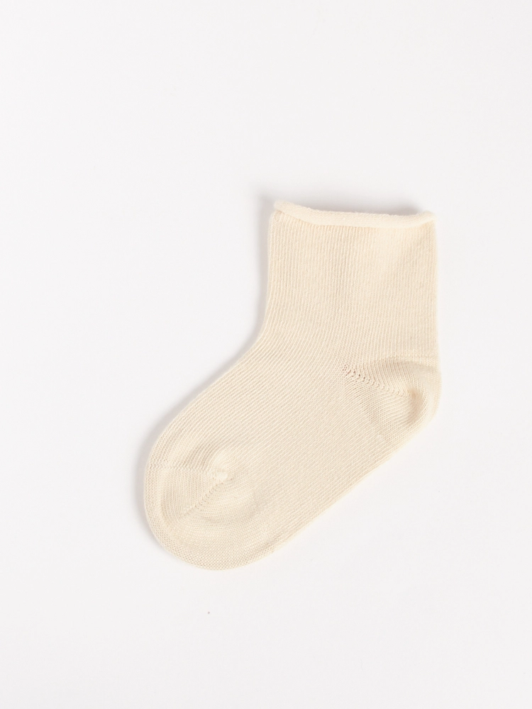 Calze cotone taglio vivo ecru