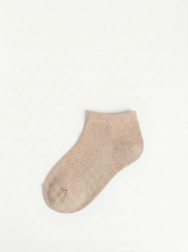 Calze basse cotone beige