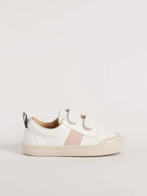 Sneakers bianca vegana bambino modello Trevis Barberini vista laterale