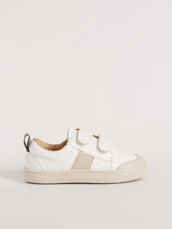 Sneakers bianca vegana bambino modello Trevis Barberini vista laterale