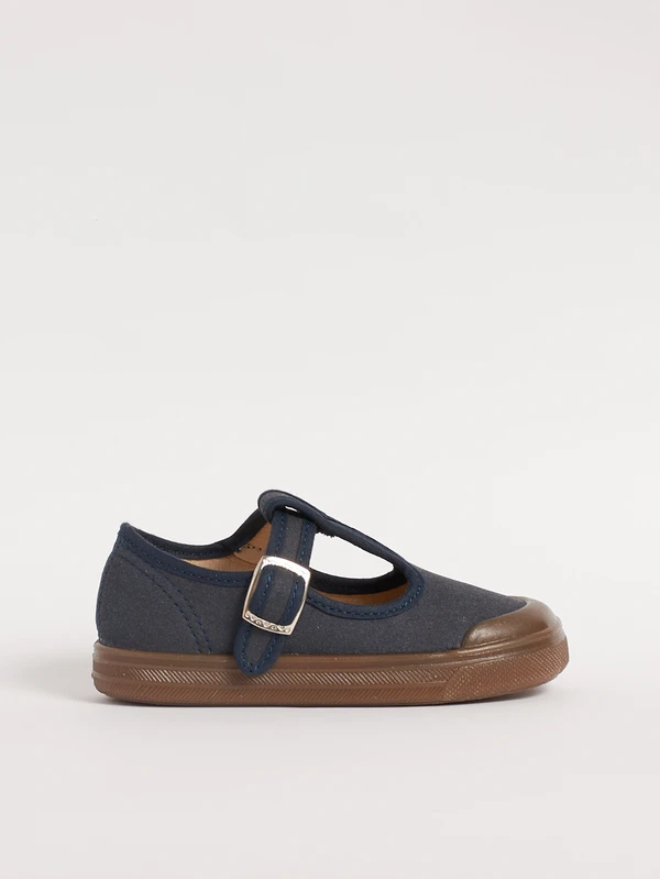 Scarpa classica primi passi blu navy modello Pomino Barberini vista laterale