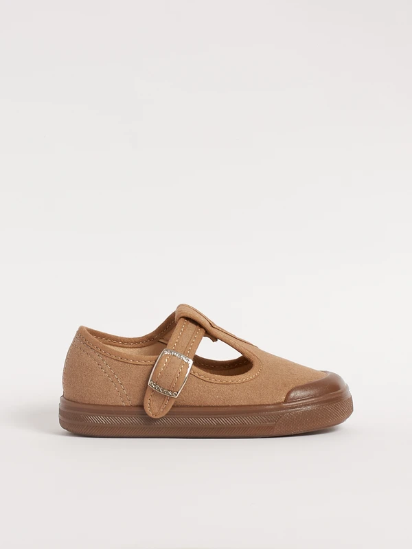 Scarpa elegante primi passi marrone modello Pomino Barberini vista laterale